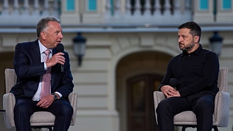Steve Witkoff, az USA különleges megbízottja és Volodimir Zelenszkij ukrán elnök