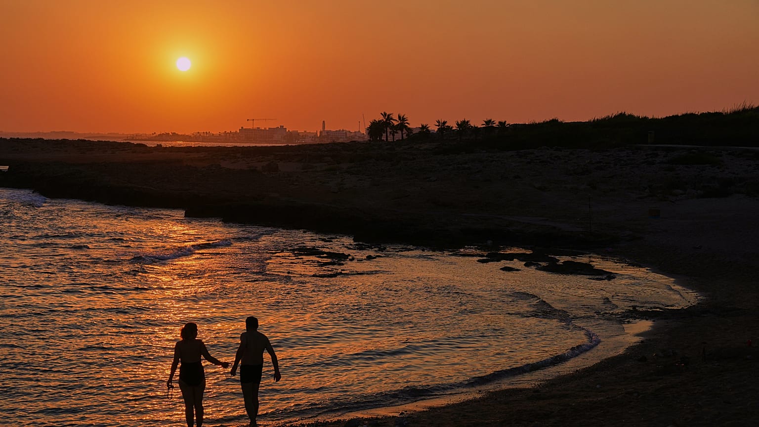 Mediterranean Sea temperature, file image of a beach in Cyprus