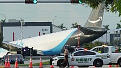 Amazon'a ait bir kargo uçağı, Miami Uluslararası Havalimanı'nda (MIA) pistten çıktı, 6 Eylül 2026.