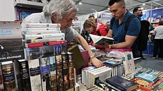 Photo d'illustration prise lors d'un salon du livre à Saint-Pétersbourg. Mai 2026.