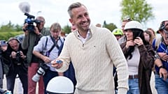 Ulrich Siegmund, top candidate for the "Alternative for Germany" (AfD) party holds his motorcycle keys in party colours