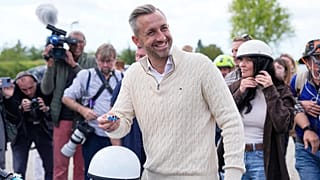 Ulrich Siegmund, top candidate for the "Alternative for Germany" (AfD) party holds his motorcycle keys in party colours