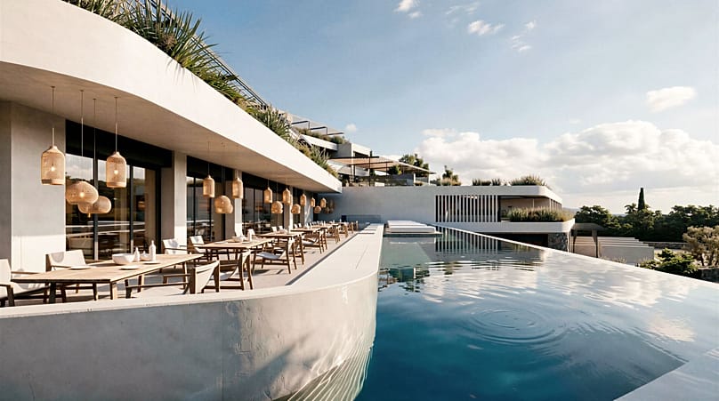 Το Nírema Hotel & Spa Samos έχει θέα στον κόλπο Βαθύ