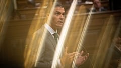 Pedro Sánchez, durante su comparecencia en el Congreso por la crisis de Ceuta