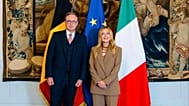 Il premier belga Bart De Wever con Giorgia Meloni a Palazzo Chigi (7 settembre 2026)
