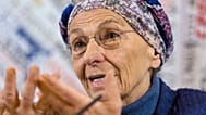 Emma Bonino, leader of the ' +Europa ' (More Europe) party, speaks ahead of the March 4 Italian political elections during a press conference at the Foreign Press Club in Rome
