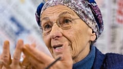 Emma Bonino, leader of the ' +Europa ' (More Europe) party, speaks ahead of the March 4 Italian political elections during a press conference at the Foreign Press Club in Rome