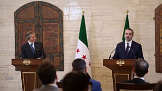 گروسی و الشیبانی، وزیر خارجه سوریه
