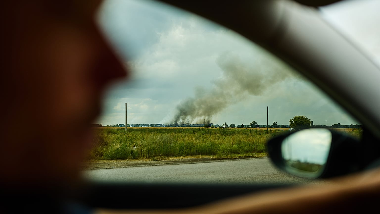 Smoke rises from a burning pharmaceutical warehouse following Russian drone attacks on the outskirts of Kyiv, Ukraine, Thursday, Sept. 3, 2026.