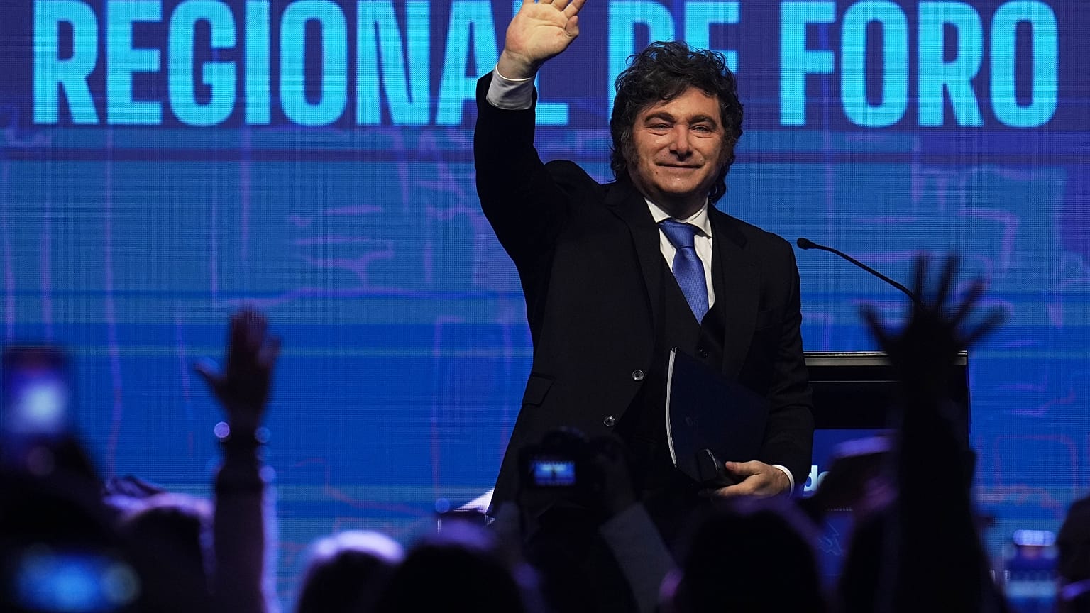 Milei, durante un acto