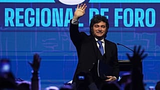 Milei, durante un acto.
