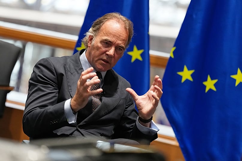 European Union Counter-Terrorism Coordinator Bartjan Wegter speaks during an interview with the Associated Press in Brussels, 3 September, 2026