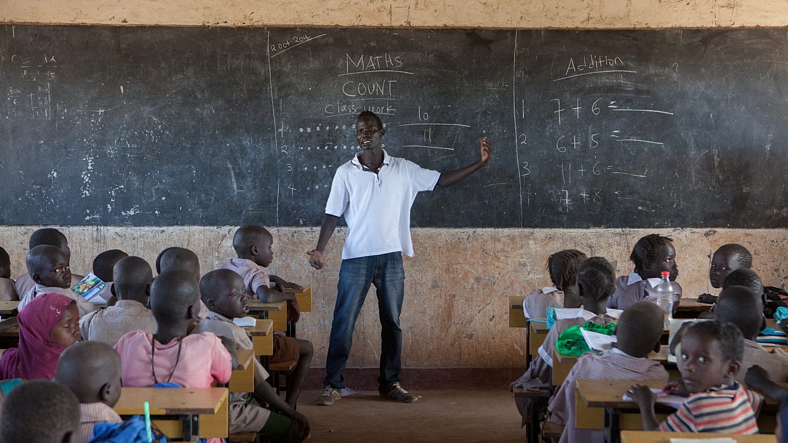 The Al Nuur primary school at Kakuma refugee camp in North Western Kenya, close to the borders of South Sudan, Ethiopia and Uganda.