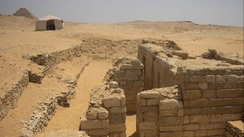 Le site de la fouille.