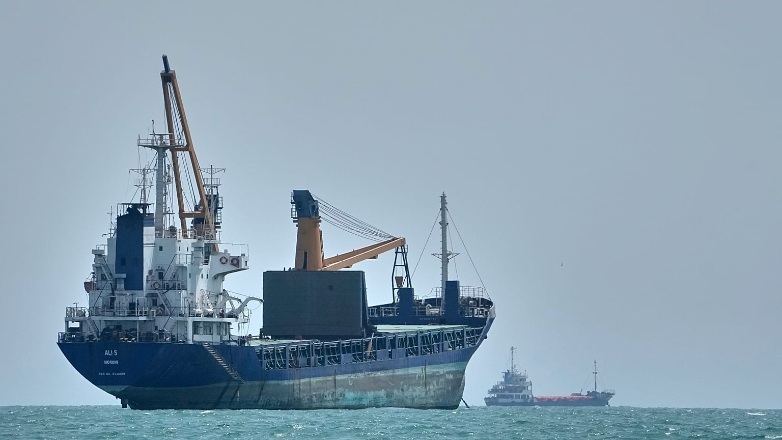 سفينة شحن عامة راسية بين سفن تجارية أخرى في مضيق هرمز قبالة بندر عباس، إيران، الأحد 6 سبتمبر 2026. 