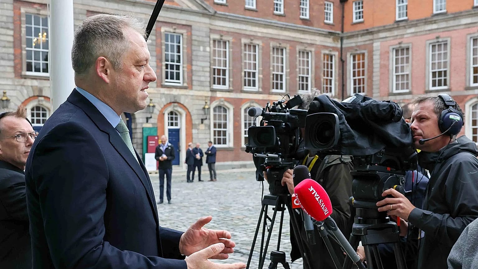 Thomas Byrne, Ireland's Minister of State for European Affairs and Defence, at the informal General Affairs Council in Dublin on 4 Sept. 2026.