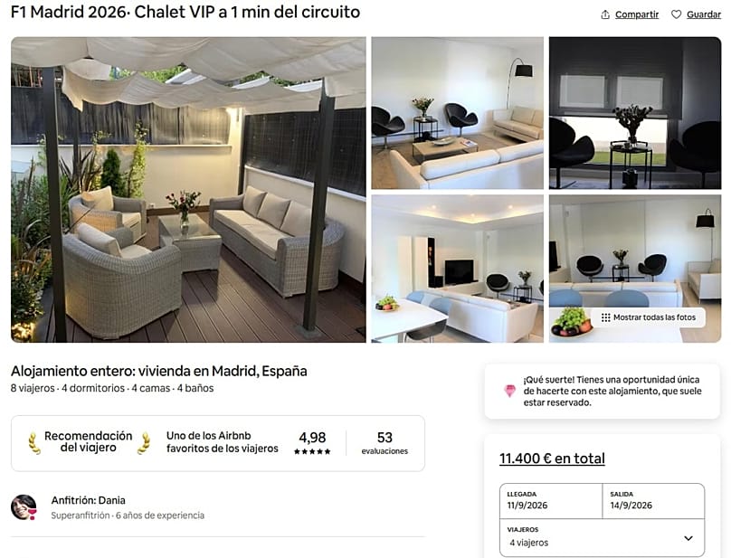 Скриншот объявления на AirBNB
