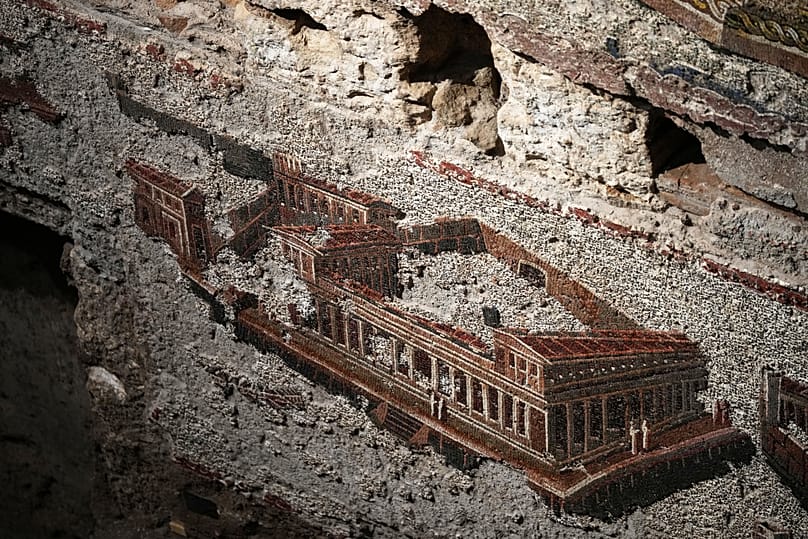 Une section de la mosaïque 