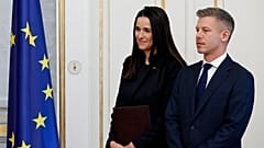 Zdjęcie ilustracyjne (Orbán Anita, węgierska minister spraw zagranicznych, oraz Magyar Péter, węgierski premier)