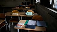 An empty classroom in Marseille, 16 October, 2023