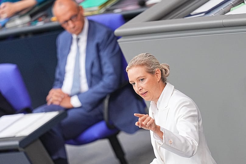 AfD parliamentary group leader Alice Weidel opens the general debate in the Bundestag in Berlin, 9 September, 2026