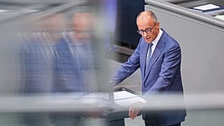 Kanclerz Niemiec Friedrich Merz przemawia podczas debaty w Bundestagu, 9 września 2026 r.