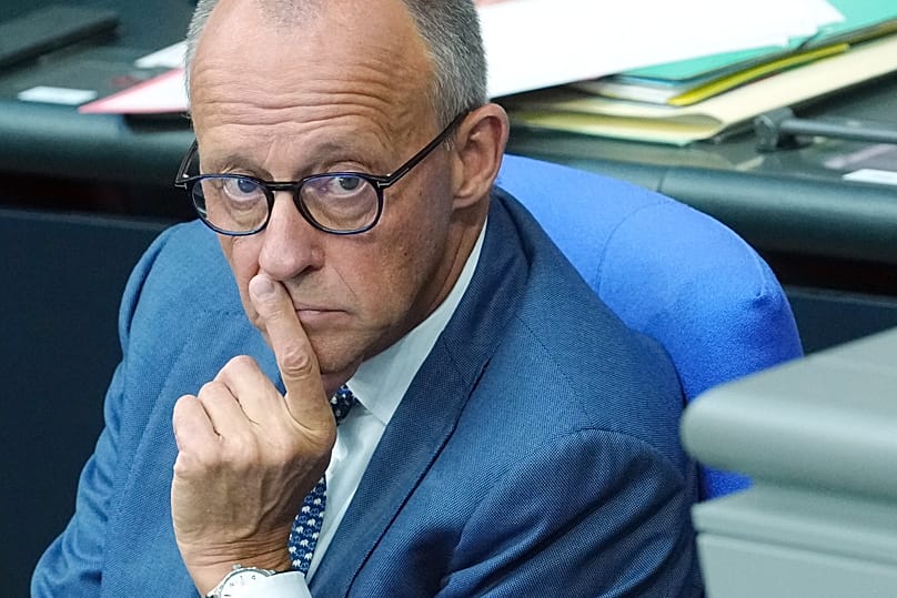 German Chancellor Friedrich Merz looks on during the general debate in the Bundestag in Berlin, 9 September, 2026
