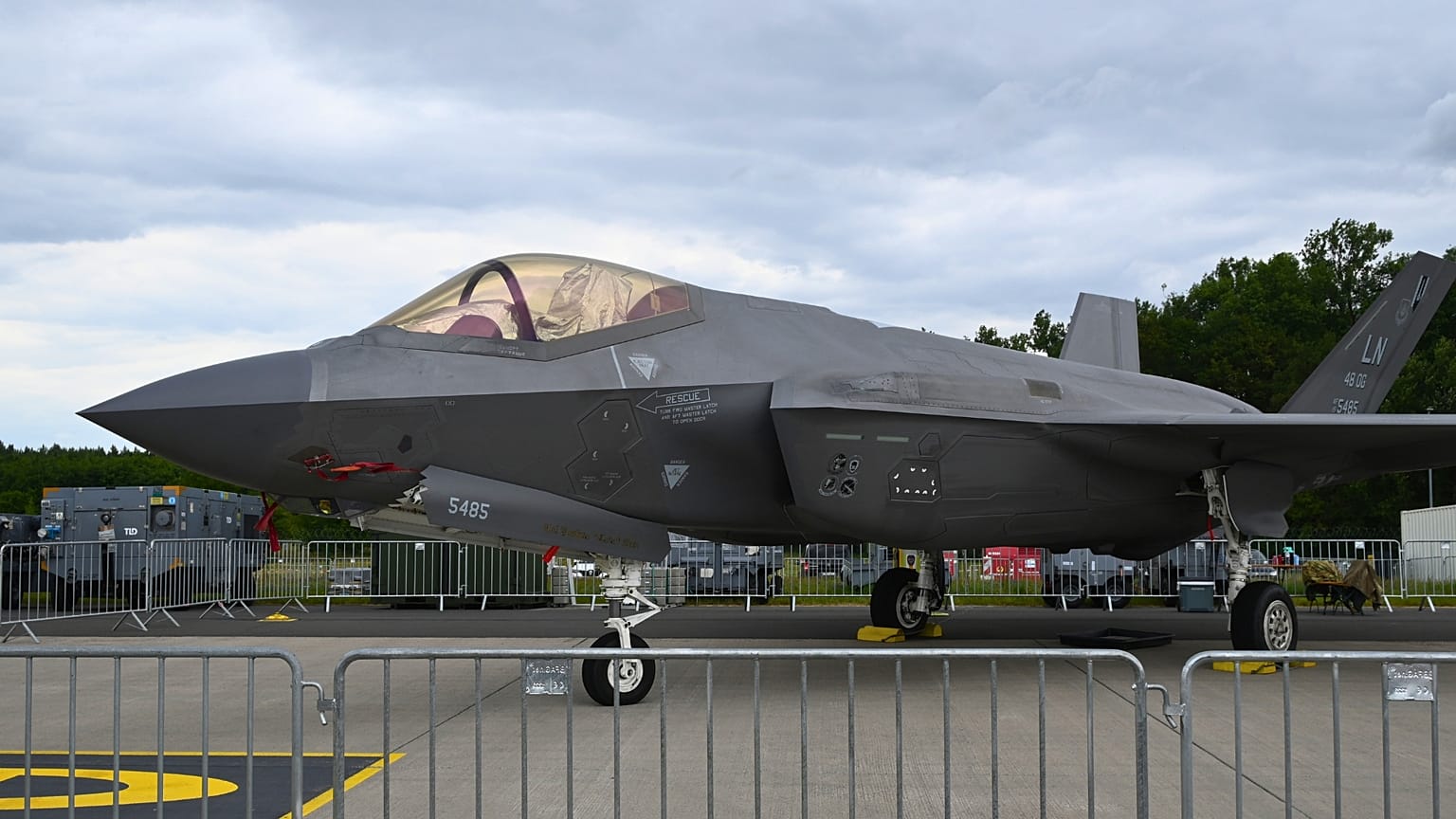 Eine F-35 Lightning II, genauer gesagt eine F-35A, die für den konventionellen Start und die konventionelle Landung ausgelegt ist, ILA 2026, 13.06.2026
