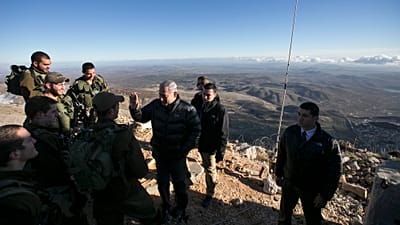 بازدید نتانیاهو از کوه هرمون در سال ۲۰۱۵