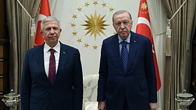 Erdoğan ve Yavaş görüşmesinden bir kare.