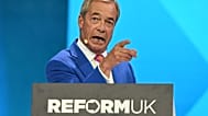 Reform Party Leader Nigel Farage points as he speaks during the Reform party's annual conference at the National Exhibition Centre in Birmingham, England, Friday, 4 Sept. 2026