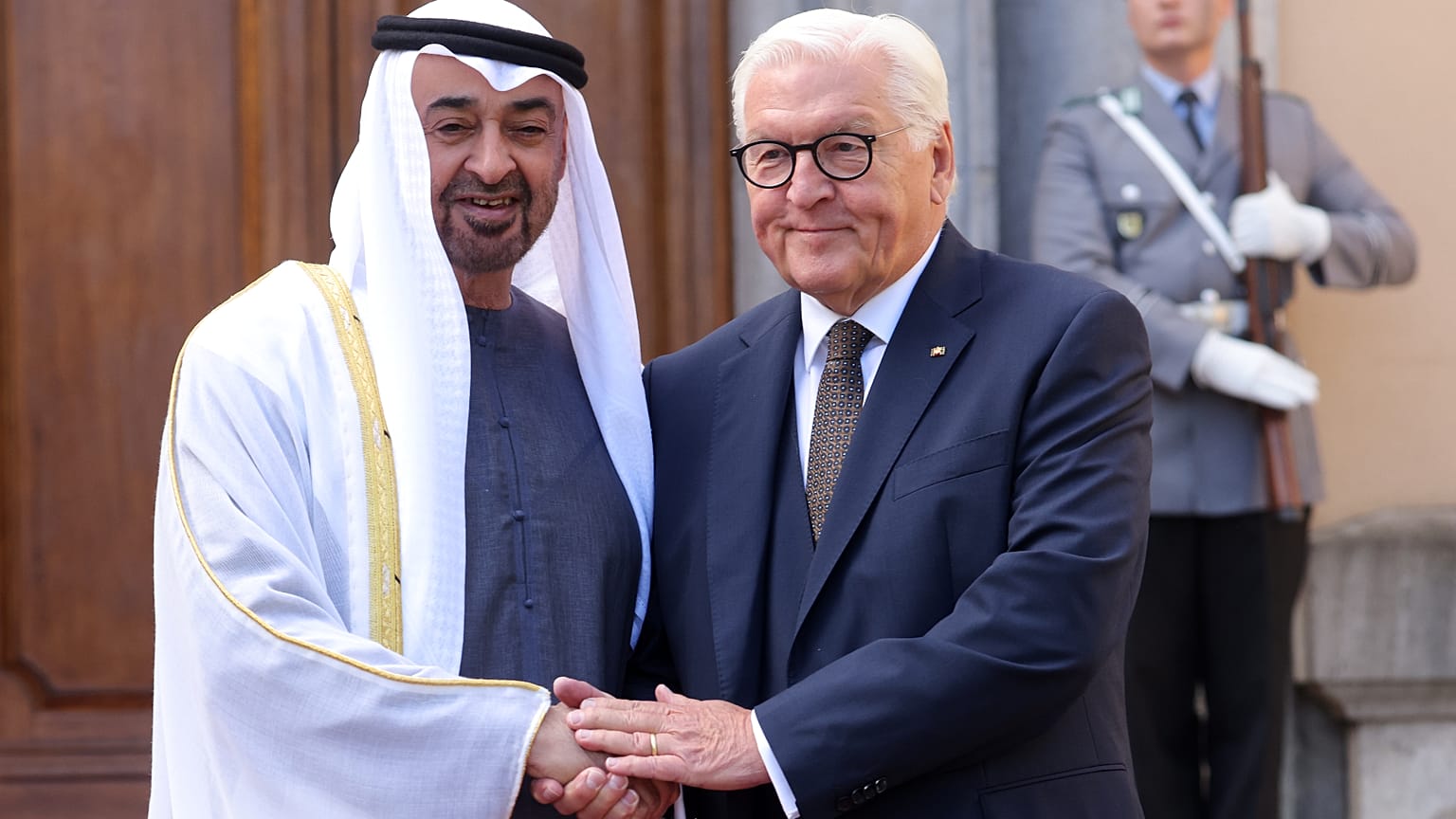 Scheich Mohammed bin Zayed al-Nahyan mit Bundespräsident Frank-Walter Steinmeier in Berlin, 10. September 2026