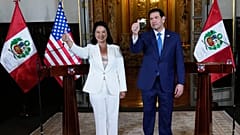 Fujimori junto a Marco Rubio en Perú.