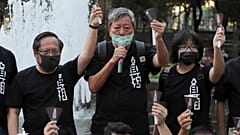 Pro-democracy activists gathered to mourn those killed in the 1989 Tiananmen crackdown in Hong Kong on June 4, 2020. 