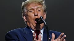 الرئيس دونالد ترامب يتحدث في المؤتمر الجمهوري، الخميس 10 سبتمبر 2026، في دالاس. (AP Photo/جاكلين مارتن)