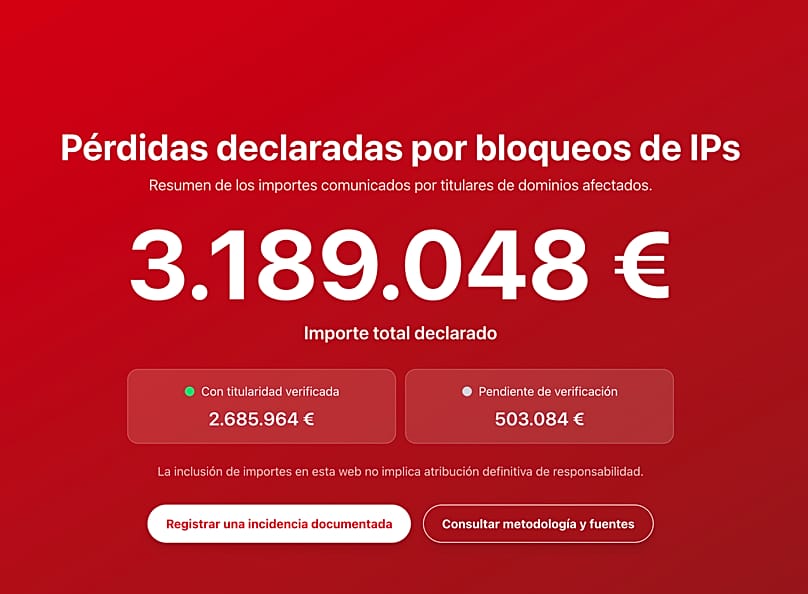 Costs reported due to internet blocks affecting third-party services
