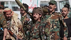  الحوثيون اليمنيون يتظاهرون خلال حملة تعبئة في صنعاء باليمن، الخميس 10 سبتمبر 2026. (صورة AP)