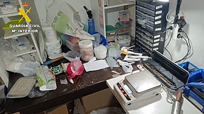 Imagen del laboratorio durante la detención el 9 de septiembre de 2026