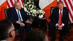 Trump com Micheál Martin na manhã de sábado
