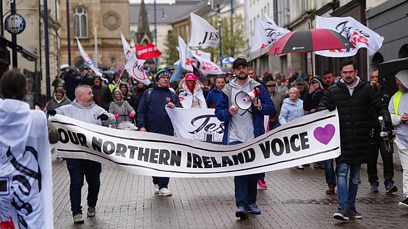 Egységpárti tüntetés Belfastban 