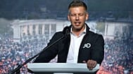 Magyar Péter országjárásán Veszprémben, 2026. szeptember 12-én, szombaton.