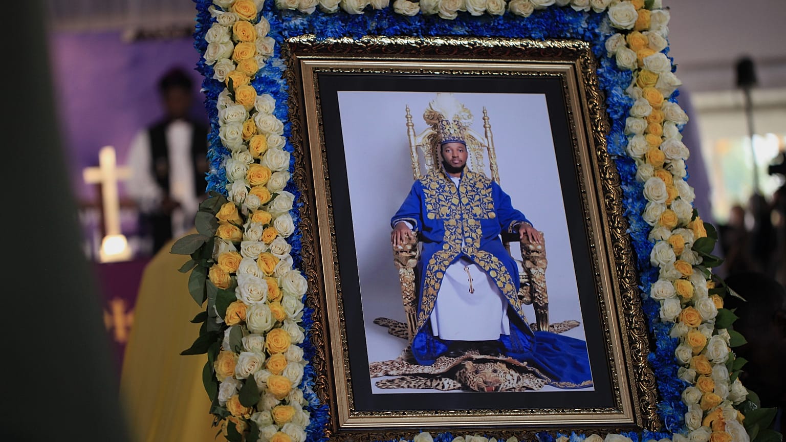 A portrait of Tooro's King Oyo Nyimba is displayed inside St. John's Cathedral in Fort Portal, 12 September 2026
