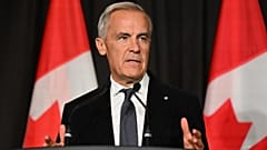 Canadian Prime Minister Mark Carney speaks to Canadian business leaders at the Canada Investment Summit welcome reception in Toronto, Sunday, Sept. 13, 2026
