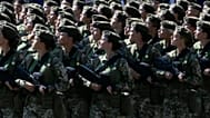 FILE: Ukrainian female soldiers march along main Khreshchatyk Street during a military parade to celebrate Independence Day in Kyiv, Ukraine, 24 August 2018.