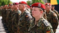 Deutsche Soldaten am 22. Mai 2025 im Zentrum von Vilnius bei der feierlichen Einweihung der Litauen-Brigade