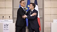 Le président français Emmanuel Macron, et le président finlandais Alexander Stubb 