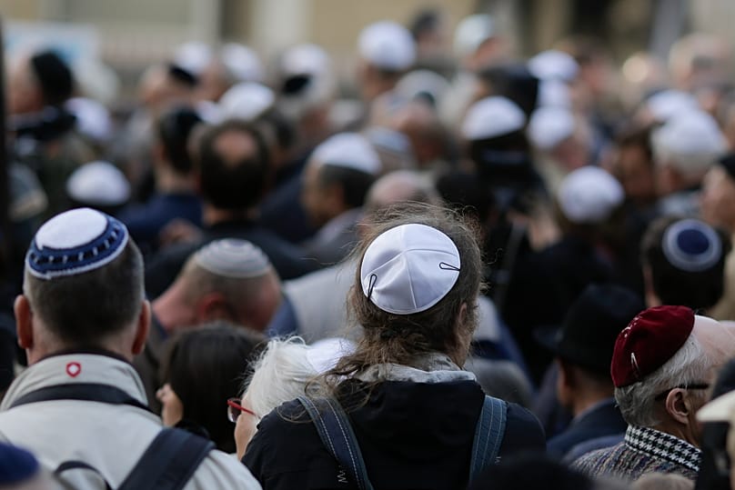 Demonstration gegen einen antisemitischen Angriff in Berlin