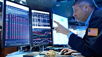 Michael Gallucchi Traders works on the floor at the New York Stock Exchange in New York, Monday, 14 Sept. 2026. 