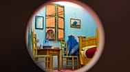Van Gogh'un odasını gösteren diorama.
