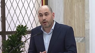Miguel Ángel Pérez Triano, delegado del Gobierno en Ceuta, durante una comparecencia pública.